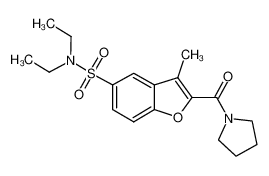 N,N-diethyl-3-methyl-2-(pyrrolidine-1-carbonyl)benzofuran-5-sulfonamide CAS:687568-50-9 manufacturer & supplier