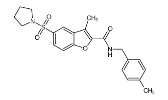 3-methyl-N-(4-methylbenzyl)-5-(pyrrolidin-1-ylsulfonyl)benzofuran-2-carboxamide CAS:687571-29-5 manufacturer & supplier