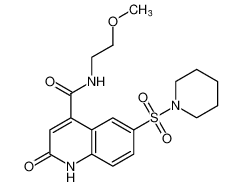 N-(2-methoxyethyl)-2-oxo-6-(piperidin-1-ylsulfonyl)-1,2-dihydroquinoline-4-carboxamide CAS:687590-64-3 manufacturer & supplier