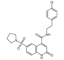 N-(4-chlorophenethyl)-2-oxo-6-(pyrrolidin-1-ylsulfonyl)-1,2-dihydroquinoline-4-carboxamide CAS:687591-07-7 manufacturer & supplier