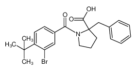 2-benzyl-1-(3-bromo-4-tert-butylbenzoyl)-pyrrolidine-2-carboxylic acid CAS:687637-15-6 manufacturer & supplier