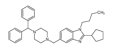 5-(4-benzhydryl-piperazin-1-ylmethyl)-1-butyl-2-cyclopentyl-1H-benzoimidazole CAS:68792-17-6 manufacturer & supplier