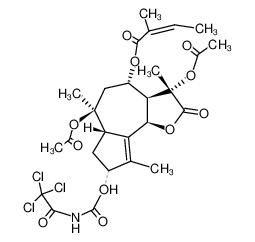 (Z)-2-Methyl-but-2-enoic acid (3S,3aR,4S,6S,6aS,9bR)-3,6-diacetoxy-3,6,9-trimethyl-2-oxo-8-(2,2,2-trichloro-acetylcarbamoyloxy)-2,3,3a,4,5,6,6a,7,8,9b-decahydro-azuleno[4,5-b]furan-4-yl ester CAS:68798-88-9 manufacturer & supplier