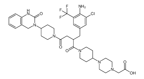 2-(4-(1-(2-(4-amino-3-chloro-5-(trifluoromethyl)benzyl)-4-oxo-4-(4-(2-oxo-1,4-dihydroquinazolin-3(2H)-yl)piperidin-1-yl)butanoyl)piperidin-4-yl)piperazin-1-yl)acetic acid CAS:688018-17-9 manufacturer & supplier