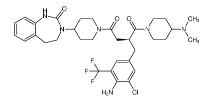 (S)-2-(4-amino-3-chloro-5-(trifluoromethyl)benzyl)-1-(4-(dimethylamino)piperidin-1-yl)-4-(4-(2-oxo-1,2,4,5-tetrahydro-3H-benzo[d][1,3]diazepin-3-yl)piperidin-1-yl)butane-1,4-dione CAS:688018-42-0 manufacturer & supplier