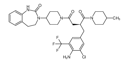 (S)-2-(4-amino-3-chloro-5-(trifluoromethyl)benzyl)-1-(4-methylpiperidin-1-yl)-4-(4-(2-oxo-1,2,4,5-tetrahydro-3H-benzo[d][1,3]diazepin-3-yl)piperidin-1-yl)butane-1,4-dione CAS:688018-84-0 manufacturer & supplier