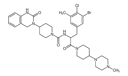 N-(3-(3-bromo-4-chloro-5-methylphenyl)-1-(4-(4-methylpiperazin-1-yl)piperidin-1-yl)-1-oxopropan-2-yl)-4-(2-oxo-1,4-dihydroquinazolin-3(2H)-yl)piperidine-1-carboxamide CAS:688019-95-6 manufacturer & supplier