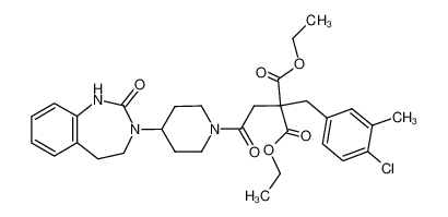 2-(4-chloro-3-methyl-benzyl)-2-{2-oxo-2-[4-(2-oxo-1,2,4,5-tetrahydro-1,3-benzodiazepin-3-yl)-piperidin-1-yl]-ethyl}-malonic acid diethyl ester CAS:688021-24-1 manufacturer & supplier