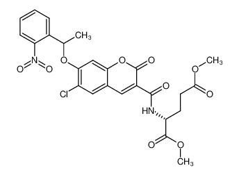 (R)-2-({6-Chloro-7-[1-(2-nitro-phenyl)-ethoxy]-2-oxo-2H-chromene-3-carbonyl}-amino)-pentanedioic acid dimethyl ester CAS:688044-24-8 manufacturer & supplier