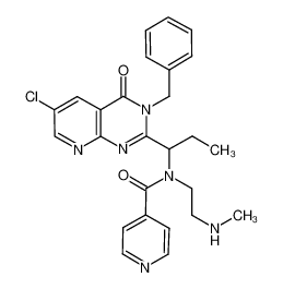 N-(1-(3-benzyl-6-chloro-4-oxo-3,4-dihydropyrido[2,3-d]pyrimidin-2-yl)propyl)-N-(2-(methylamino)ethyl)isonicotinamide CAS:688050-20-6 manufacturer & supplier