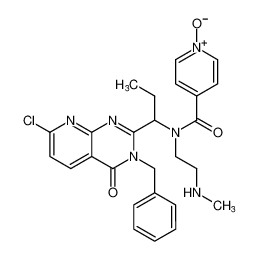 4-((1-(3-benzyl-7-chloro-4-oxo-3,4-dihydropyrido[2,3-d]pyrimidin-2-yl)propyl)(2-(methylamino)ethyl)carbamoyl)pyridine 1-oxide CAS:688050-21-7 manufacturer & supplier