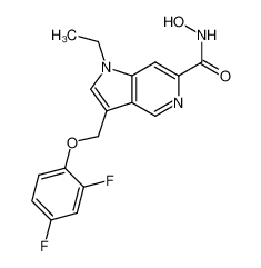 3-(2,4-difluoro-phenoxymethyl)-1-ethyl-N-hydroxy-1H-pyrrolo[3,2-c]pyridine-6-carboxamide CAS:688314-15-0 manufacturer & supplier