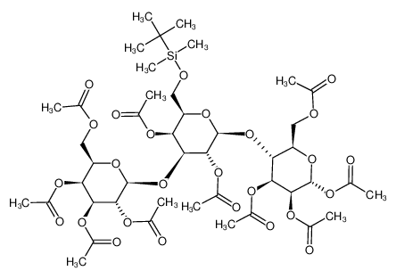 1,2,3,6-tetra-O-acetyl-4-O-[3'-O-{2,3,4,6-tetra-O-acetyl-β-galactopyranosyl}-2,4-di-O-acetyl-6'-O-(tert-butyldimethylsilyl)-β-D-galactopyranosyl]-α-D-mannopyranose CAS:688317-21-7 manufacturer & supplier