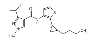 N-(2-(2-butylcyclopropyl)thiophen-3-yl)-3-(difluoromethyl)-1-methyl-1H-pyrazole-4-carboxamide CAS:688321-80-4 manufacturer & supplier