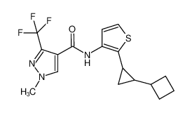 N-(2-(2-cyclobutylcyclopropyl)thiophen-3-yl)-1-methyl-3-(trifluoromethyl)-1H-pyrazole-4-carboxamide CAS:688322-02-3 manufacturer & supplier