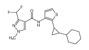 N-(2-(2-cyclohexylcyclopropyl)thiophen-3-yl)-3-(difluoromethyl)-1-methyl-1H-pyrazole-4-carboxamide CAS:688322-11-4 manufacturer & supplier