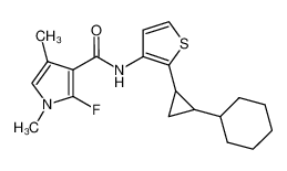 N-(2-(2-cyclohexylcyclopropyl)thiophen-3-yl)-2-fluoro-1,4-dimethyl-1H-pyrrole-3-carboxamide CAS:688322-94-3 manufacturer & supplier