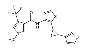 N-(2-(2-(furan-3-yl)cyclopropyl)thiophen-3-yl)-1-methyl-4-(trifluoromethyl)-1H-pyrrole-3-carboxamide CAS:688323-19-5 manufacturer & supplier