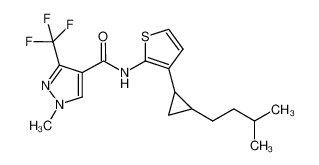 N-(3-(2-isopentylcyclopropyl)thiophen-2-yl)-1-methyl-3-(trifluoromethyl)-1H-pyrazole-4-carboxamide CAS:688323-52-6 manufacturer & supplier