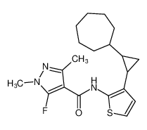 N-(3-(2-cycloheptylcyclopropyl)thiophen-2-yl)-5-fluoro-1,3-dimethyl-1H-pyrazole-4-carboxamide CAS:688323-79-7 manufacturer & supplier