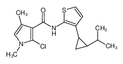 2-chloro-N-(3-(2-isopropylcyclopropyl)thiophen-2-yl)-1,4-dimethyl-1H-pyrrole-3-carboxamide CAS:688324-11-0 manufacturer & supplier