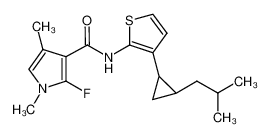 2-fluoro-N-(3-(2-isobutylcyclopropyl)thiophen-2-yl)-1,4-dimethyl-1H-pyrrole-3-carboxamide CAS:688324-24-5 manufacturer & supplier