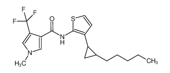 1-methyl-N-(3-(2-pentylcyclopropyl)thiophen-2-yl)-4-(trifluoromethyl)-1H-pyrrole-3-carboxamide CAS:688324-31-4 manufacturer & supplier