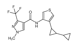 N-(4-([1,1'-bi(cyclopropan)]-2-yl)thiophen-3-yl)-1-methyl-3-(trifluoromethyl)-1H-pyrazole-4-carboxamide CAS:688325-14-6 manufacturer & supplier