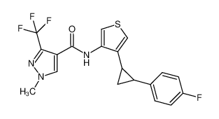 N-(4-(2-(4-fluorophenyl)cyclopropyl)thiophen-3-yl)-1-methyl-3-(trifluoromethyl)-1H-pyrazole-4-carboxamide CAS:688325-47-5 manufacturer & supplier