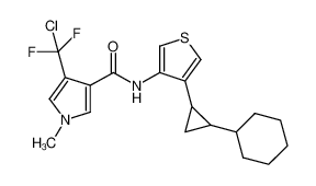 4-(chlorodifluoromethyl)-N-(4-(2-cyclohexylcyclopropyl)thiophen-3-yl)-1-methyl-1H-pyrrole-3-carboxamide CAS:688326-08-1 manufacturer & supplier