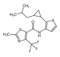 N-(2-(2-isobutylcyclopropyl)thiophen-3-yl)-2-methyl-4-(trifluoromethyl)thiazole-5-carboxamide CAS:688326-50-3 manufacturer & supplier