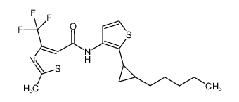 2-methyl-N-(2-(2-pentylcyclopropyl)thiophen-3-yl)-4-(trifluoromethyl)thiazole-5-carboxamide CAS:688326-53-6 manufacturer & supplier