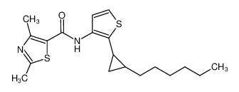 N-(2-(2-hexylcyclopropyl)thiophen-3-yl)-2,4-dimethylthiazole-5-carboxamide CAS:688326-59-2 manufacturer & supplier