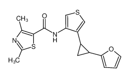 N-(4-(2-(furan-2-yl)cyclopropyl)thiophen-3-yl)-2,4-dimethylthiazole-5-carboxamide CAS:688328-01-0 manufacturer & supplier