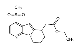 Ethyl [4-(methylsulfonyl)-6,7,8,9-tetrahydropyrido[3,2-b]indolizin-6-yl]acetate CAS:688356-86-7 manufacturer & supplier