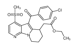 ethyl [5-(4-chlorobenzoyl)-4-(methylsulfonyl)-6,7,8,9-tetrahvdropyrido[3,2-b]indolizin-6-yl]acetate CAS:688356-94-7 manufacturer & supplier