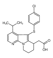 2-(5-((4-chlorophenyl)thio)-4-isopropyl-6,7,8,9-tetrahydropyrido[3,2-b]indolizin-6-yl)acetic acid CAS:688357-35-9 manufacturer & supplier