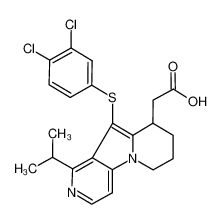 2-(10-((3,4-dichlorophenyl)thio)-1-isopropyl-6,7,8,9-tetrahydropyrido[3,4-b]indolizin-9-yl)acetic acid CAS:688357-45-1 manufacturer & supplier