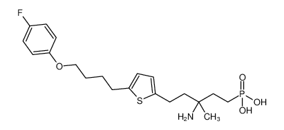 (3-amino-5-(5-(4-(4-fluorophenoxy)butyl)thiophen-2-yl)-3-methylpentyl)phosphonic acid CAS:688365-92-6 manufacturer & supplier