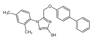 2-(2,4-dimethylphenyl)-3-[(4-phenylphenoxy)methyl]-1H-1,2,4-triazole-5-thione CAS:68869-54-5 manufacturer & supplier