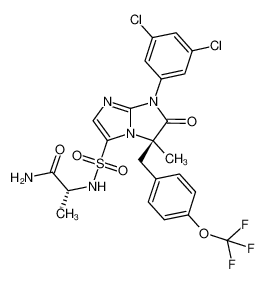 (R)-2-[(R)-7-(3,5-dichloro-phenyl)-5-methyl-6-oxo-5-(4-trifluoromethoxy-benzyl)-6,7-dihydro-5H-imidazo[1,2-a]imidazole-3-sulfonylamino]-propionamide CAS:688756-04-9 manufacturer & supplier