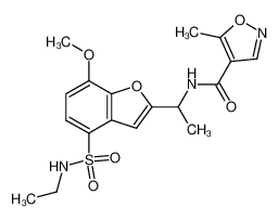 5-Methyl-isoxazole-4-carboxylic acid [1-(4-ethylsulfamoyl-7-methoxy-benzofuran-2-yl)-ethyl]-amide CAS:688757-39-3 manufacturer & supplier