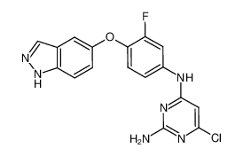 N-[2-amino-6-chloro-4-pyrimidinyl]-N-[3-fluoro-4-(1H-indazol-5-yloxy)phenyl]amine CAS:688779-61-5 manufacturer & supplier