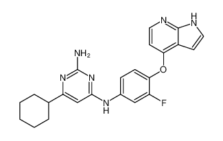 N4-(4-((1H-pyrrolo[2,3-b]pyridin-4-yl)oxy)-3-fluorophenyl)-6-cyclohexylpyrimidine-2,4-diamine CAS:688779-93-3 manufacturer & supplier