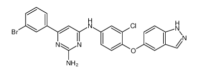 N4-(4-((1H-indazol-5-yl)oxy)-3-chlorophenyl)-6-(3-bromophenyl)pyrimidine-2,4-diamine CAS:688780-05-4 manufacturer & supplier