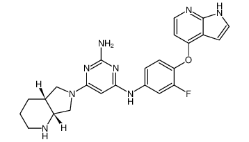 rel-N4-(4-((1H-pyrrolo[2,3-b]pyridin-4-yl)oxy)-3-fluorophenyl)-6-((4aR,7aR)-octahydro-6H-pyrrolo[3,4-b]pyridin-6-yl)pyrimidine-2,4-diamine CAS:688780-23-6 manufacturer & supplier