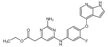 ethyl 2-(6-((4-((1H-pyrrolo[2,3-b]pyridin-4-yl)oxy)-3-fluorophenyl)amino)-2-aminopyrimidin-4-yl)acetate CAS:688781-25-1 manufacturer & supplier