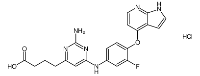 4-(6-((4-((1H-pyrrolo[2,3-b]pyridin-4-yl)oxy)-3-fluorophenyl)amino)-2-aminopyrimidin-4-yl)butanoic acid hydrochloride CAS:688781-29-5 manufacturer & supplier