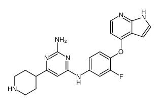 N4-(4-((1H-pyrrolo[2,3-b]pyridin-4-yl)oxy)-3-fluorophenyl)-6-(piperidin-4-yl)pyrimidine-2,4-diamine CAS:688781-41-1 manufacturer & supplier