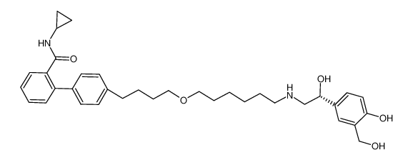 N-cyclopropyl-4'-(4-{[6-({(2R)-2-hydroxy-2-[4-hydroxy-3-(hydroxymethyl)phenyl]ethyl}amino)hexyl]oxy}butyl)[1,1'-biphenyl]-2-carboxamide CAS:688798-93-8 manufacturer & supplier